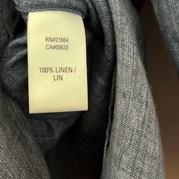 PAPERWHITE 100% LINEN BUTTON DOWN SHIRT SIZE 6 - Picture 6 of 9